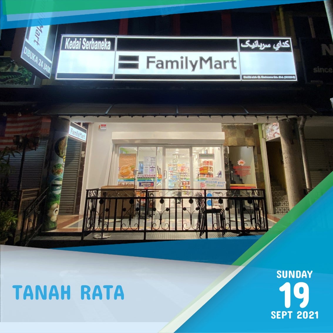 FamilyMart Black and White Signboard Cameron Highlands