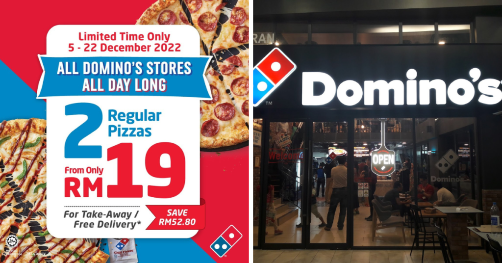 Domino’s Pizza’s Cheapest Deal in Town, 2 Regular Pizzas for RM19 is Back